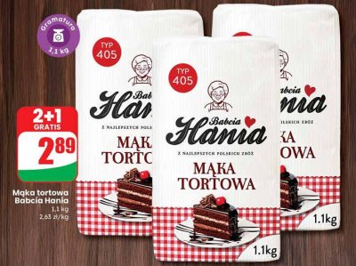 Mąka tortowa Babcia Hania promocja w Dino