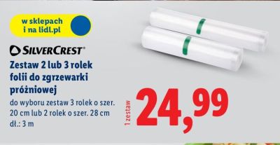 Zestaw 2 lub 3 rolek folii do zgrzewarki próżniowej SilverCrest promocja w Lidl