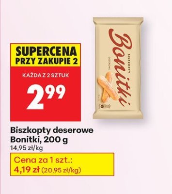 Biszkopty deserowe  promocja w Biedronka