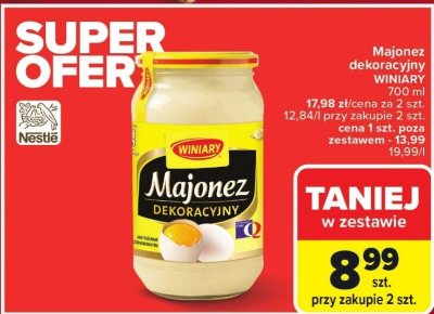 Majonez dekoracyjny Winiary promocja w Carrefour Market