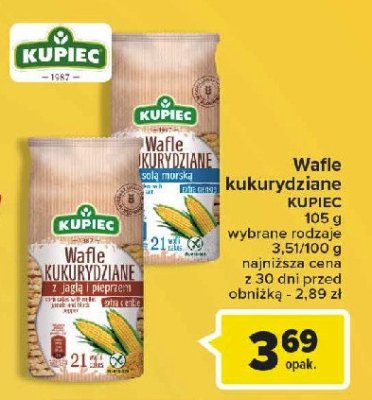 Wafle kukurydziane z solą morską Kupiec promocja