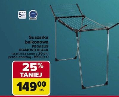 Suszarka pegasus diamond black Leifheit promocja
