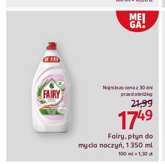 Płyn do mycia naczyń aloes i jaśmin Fairy sensitive promocja