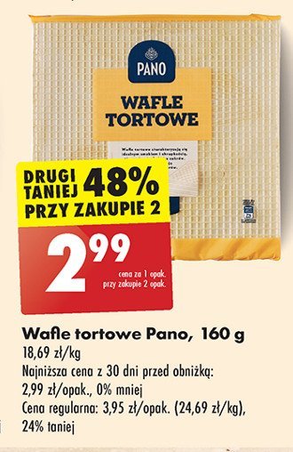 Wafle tortowe Pano promocja