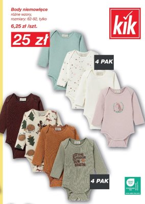 Body niemowlęce różne wzory, rozmiary: 62-92 promocja w KiK