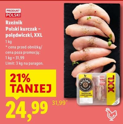 Kurczak Rzeźnik Polski kurczak - polędwiczki, XXL promocja w Lidl