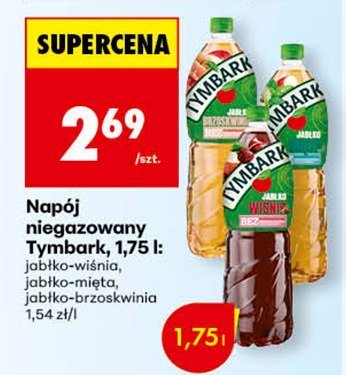 Napój niegazowany Tymbark, 1,75 l jabłko-mięta promocja w Biedronka