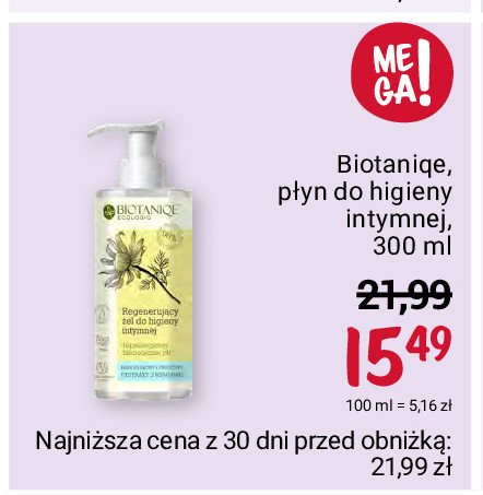 Płyn do higeny intymnej regenerujący promocja