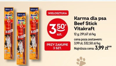 Karma dla psa Beef Stick Vitakraft promocja w Żabka