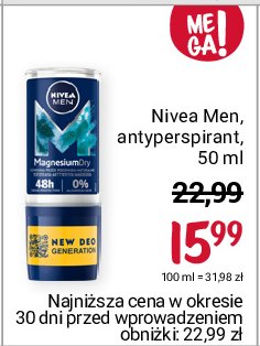 Antyperspirant NIVEA MEN MAGNESIUM promocja