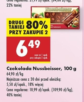 Czekolada mleczna z ca艂ymi orzechami Alpen gold nussbeisser promocja