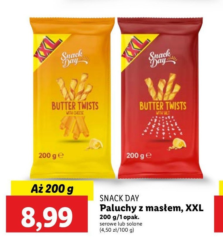 Paluchy z masłem Snack day promocja