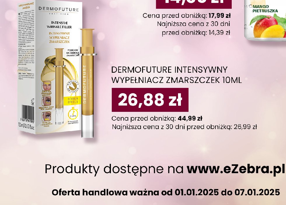 Wypełniacz do zmarszczek intensywny Dermo future precision Dermofuture precision promocja w Dino