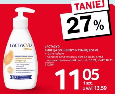 Emulsja do higieny intymnej Lactacyd promocja w Selgros