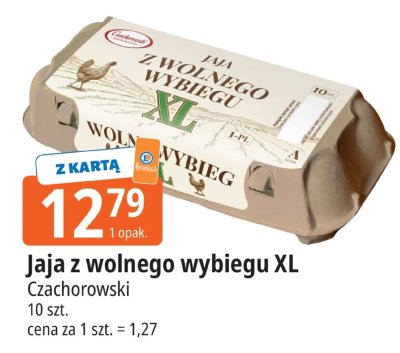 Jaja z wolnego wybiegu XL Czachorowski promocja w Leclerc