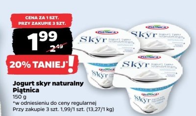 Jogurt skyr naturalny K-classic promocja w Netto
