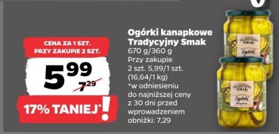 Ogórki kanapkowe promocja w Netto