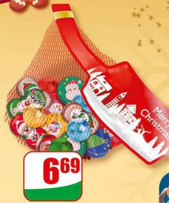 Praliny z nadzieniem mlecznym w siatce  promocja w Dino