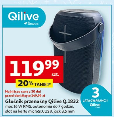 Głośnik przenośny Qilive Q.1832 promocja w Auchan