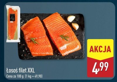 Łosoś filet XXL promocja w Aldi