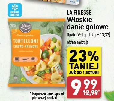 Danie na patelnię tortelloni serowo-kremowe La finesse promocja