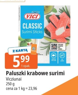 Paluszki krabowe surimi Vici promocja w Leclerc