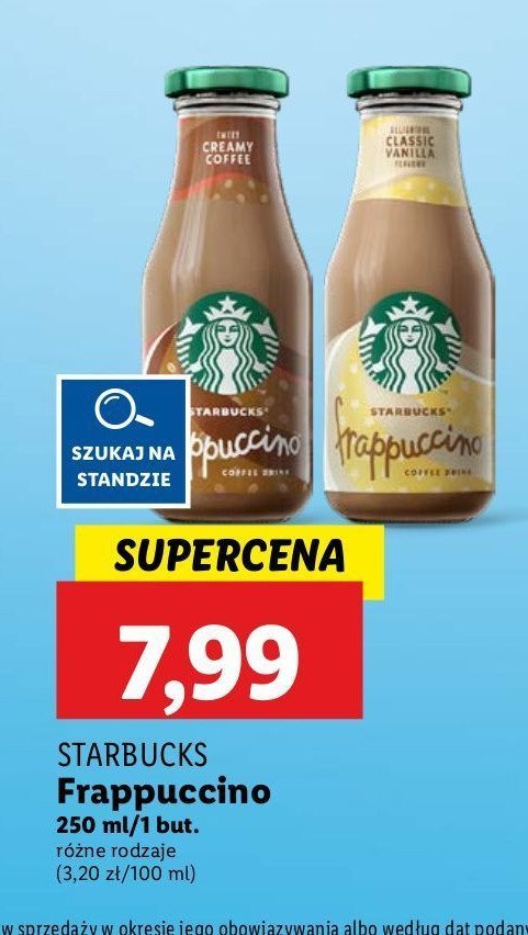 Napój kawowy Starbucks frappuccino promocja