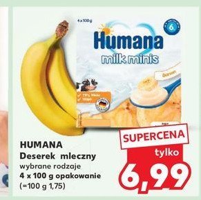 Deser mleczny bananowy Humana promocja