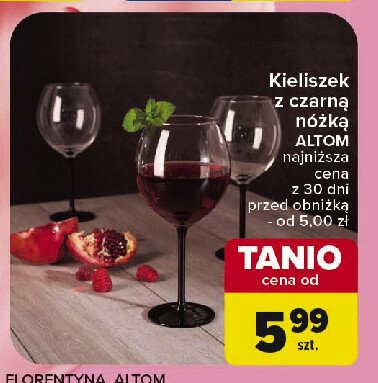 Kieliszek do wina na czarnej nóżce Altom promocja