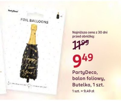 Balon foliowy, Butelka, 1 szt. promocja w Rossmann