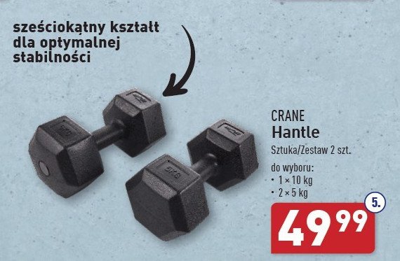 Hantel 10 kg CRANE promocja