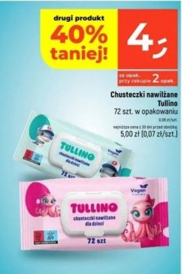 Chusteczki nawilżane Tullino promocja w Dealz