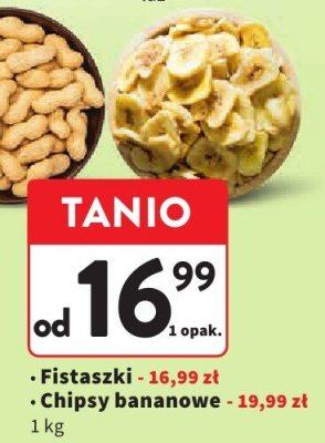 Chipsy bananowe 1kg promocja w Intermarche