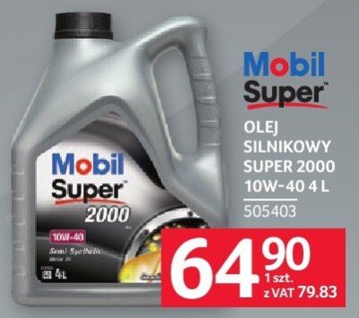 Olej silnikowy Mobil Super 2000 10W-40 4 L promocja w Selgros