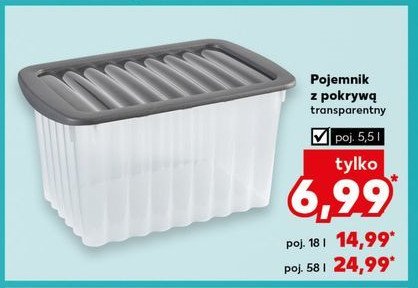 Pojemnik przezroczysty z pokrywą 18 l promocja