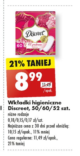 Wkładki normal plus Discreet zone plus promocja