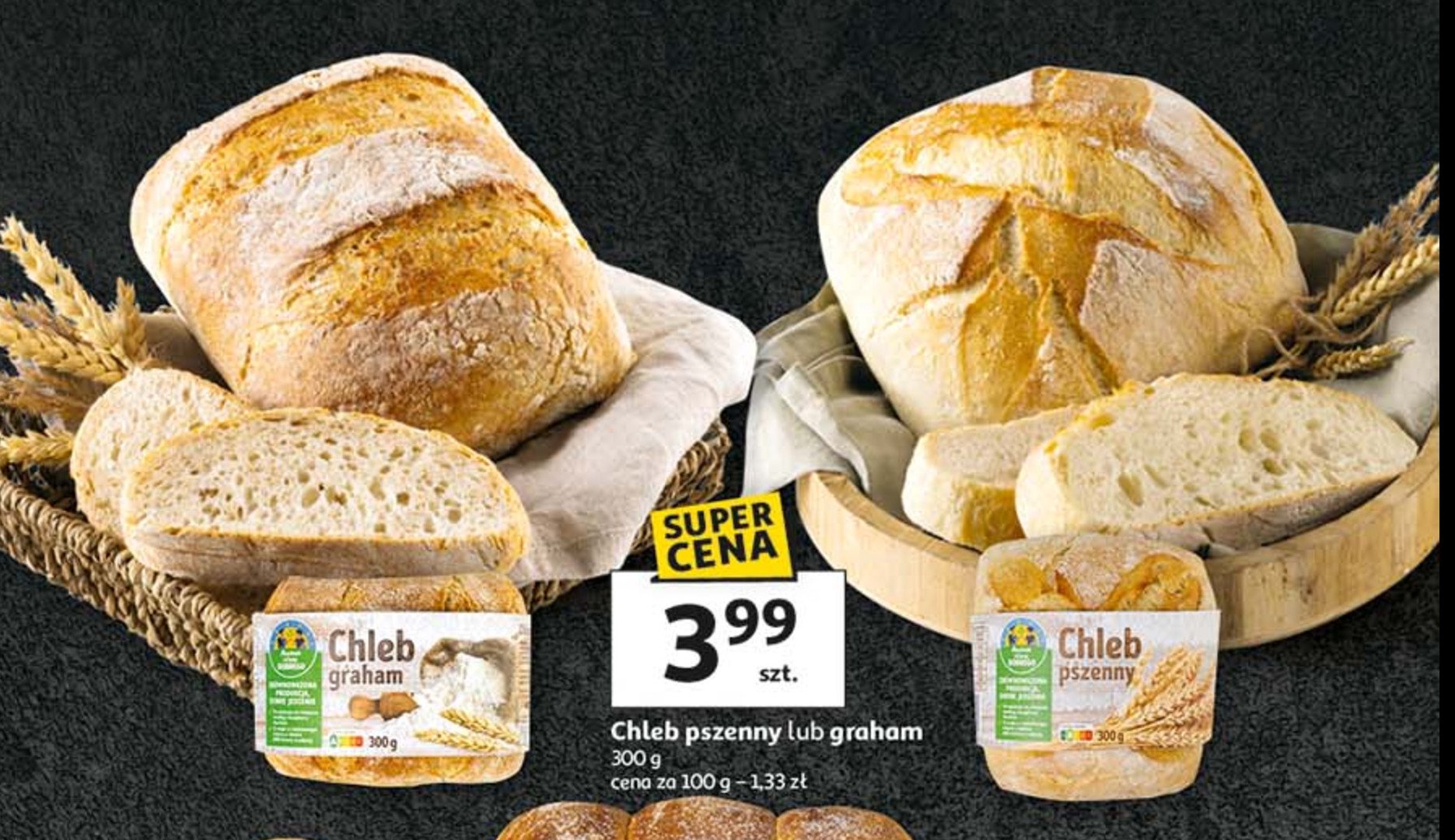 Chleb pszenny Auchan pewni dobrego promocja w Auchan