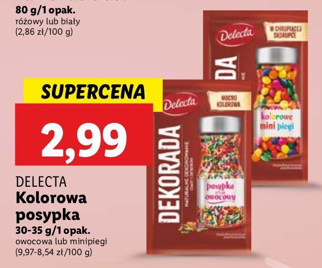 Kolorowe mini piegi Delecta decorada promocja