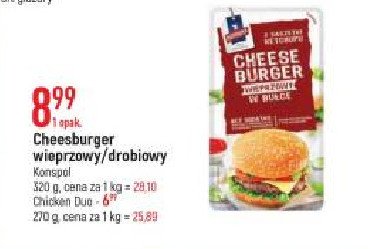 Cheesburger drobiowy w bułce Konspol promocja