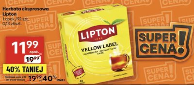 Herbata ekspresowa Lipton Yellow Label promocja w Delikatesy Centrum