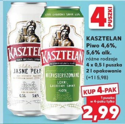 Piwo Jasne Pełne promocja w Kaufland