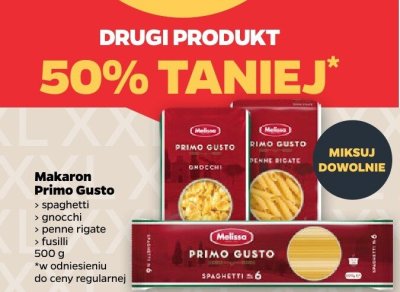 Makaron spaghetti, penne, penne rigate, fusilli 500 g DRUGI -50% Primo Gusto promocja w Netto