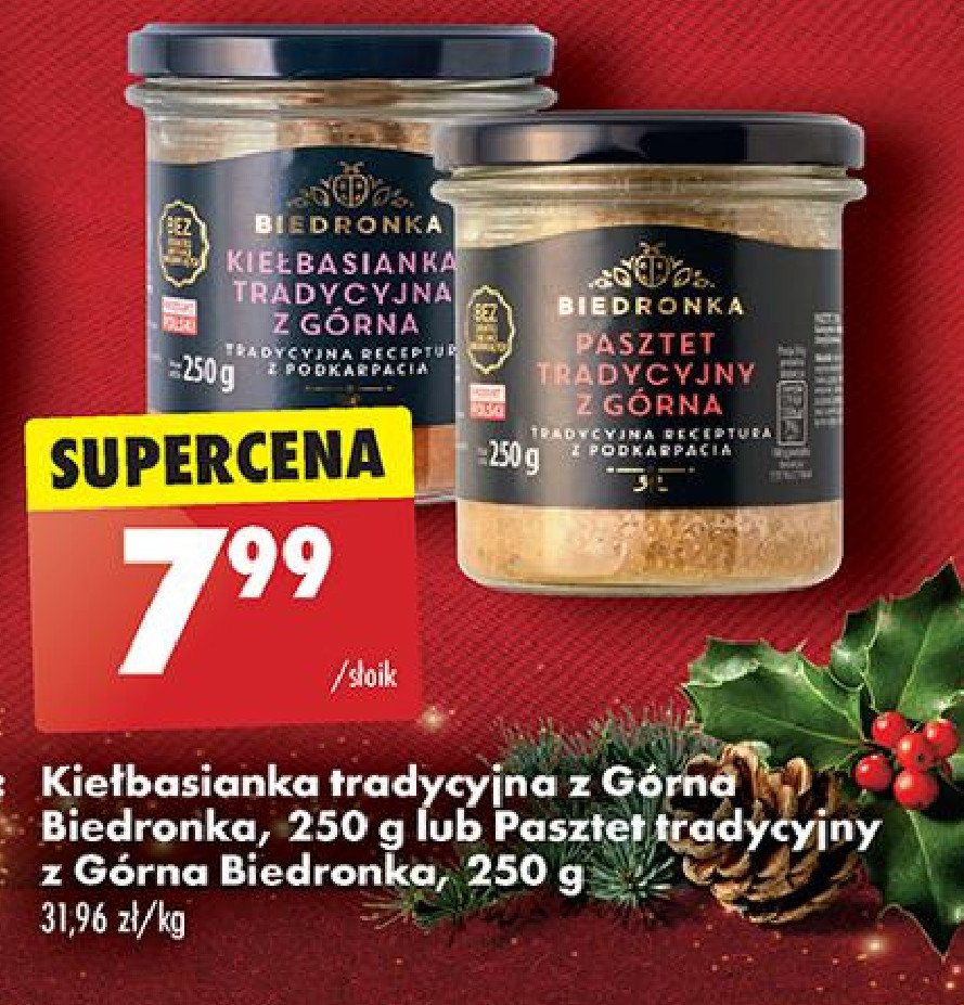 Kiełbasianka tradycyjna z górna Biedronka promocja w Biedronka