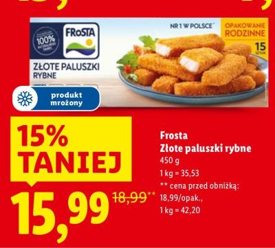 Złote paluszki rybne promocja w Lidl