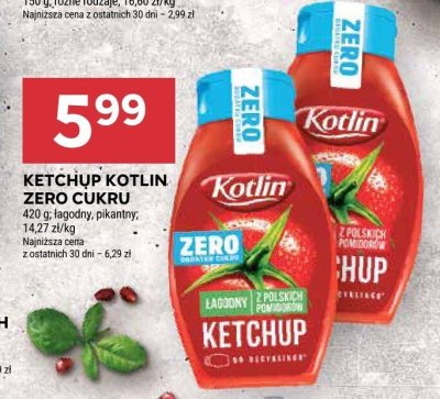 Ketchup Kotlin Zero Cukru promocja w Stokrotka