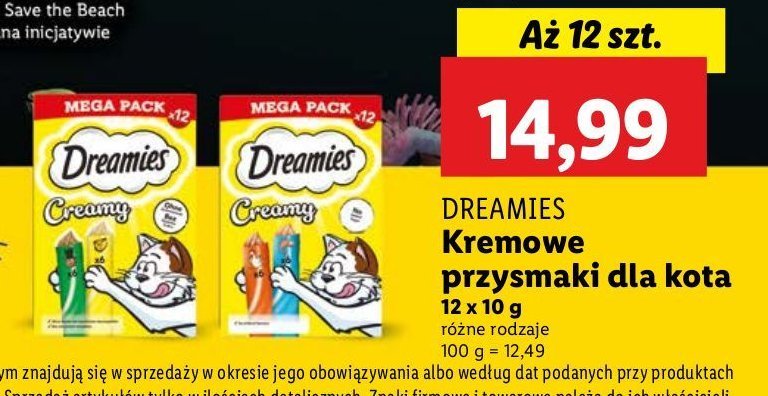 Przysmak dla kot贸w kurczak i 艂oso艣 Dreamies promocja