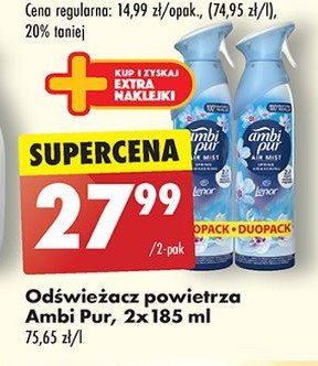 Odświeżacz powietrza lenor spring awakening Ambi pur promocja w Biedronka