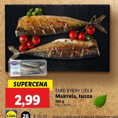 Makrela - tusza Rybny targ lidla promocja