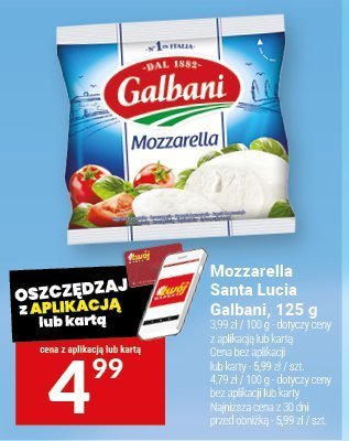 Mozzarella Santa Lucia Galbani, 125 g promocja w Twój Market