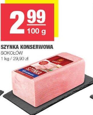 Szynka konserwowa Sokołów promocja w SPAR